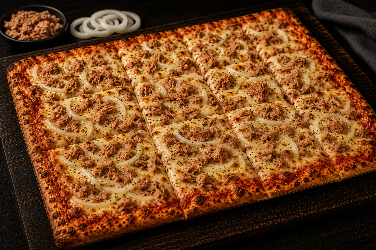 Atún pizza at Santo's Pizza